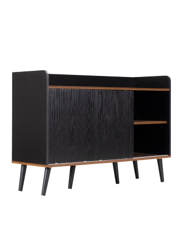 ABRIHOME Sideboard in Braun mit drei Schubladen und Regalen, H80 L117.5 T40 cm