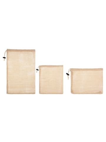 5five Simply Smart Baumwollsäcke 3er-Set in beige