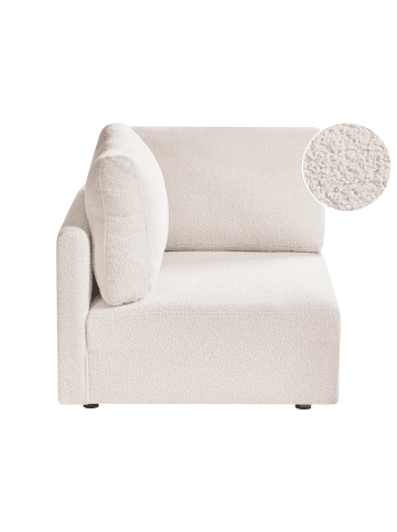 Beliani Sofaelement MESNALI in Weiß/Schwarz - (W) 91 x (H) 84 x (L) 91 cm