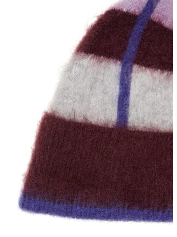 Marc O'Polo DENIM Jacquard-Mütze in Dark Purple