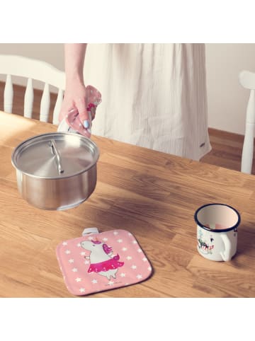 Mr. & Mrs. Panda Topfuntersetzer Einhorn Ballerina ohne Spruch in Rot Pastell