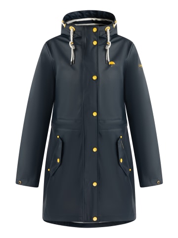 Schmuddelwedda Damen 3-In-1 Regenmantel in Marine Dunkelgrau Melange