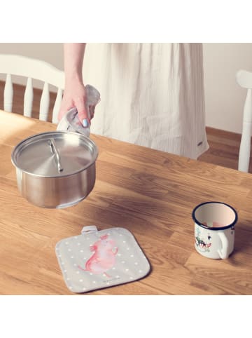 Mr. & Mrs. Panda Topflappen Axolotl Tanzen ohne Spruch in Grau Pastell