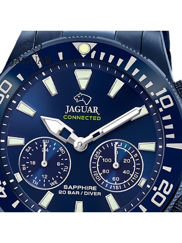 Jaguar Multifunktion-Armbanduhr Jaguar Connected blau extra groß (ca. 45,7mm)