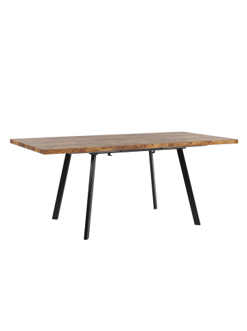 Beliani Esszimmertisch HARLOW in Braun/Schwarz - (W) 90 x (H) 76 x (L) 140 cm