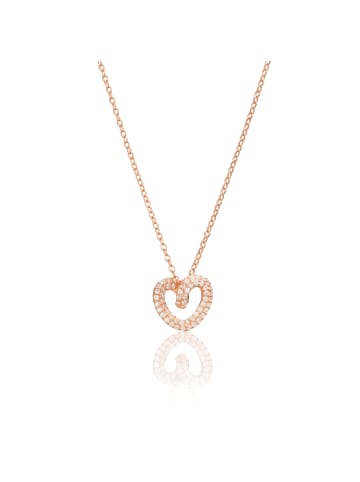 EYE CANDY Collier "HERZ" in Rosegold aus Sterling-Silber