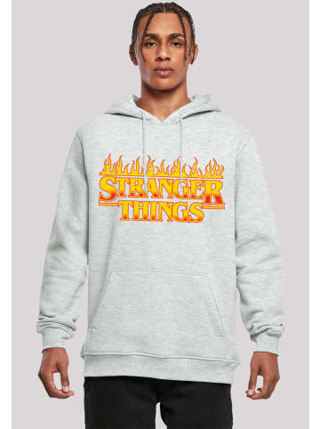 F4NT4STIC Hoodie Stranger Things Fire Logo Women Netflix TV Series in grau meliert