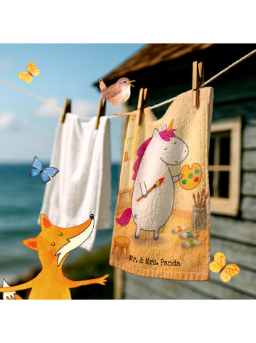 Mr. & Mrs. Panda Handtuch Einhorn Künstler Design ohne Spruch in Weiß