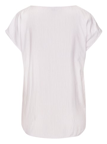 Vivance Kurzarmbluse in rosé-weiß gestreift