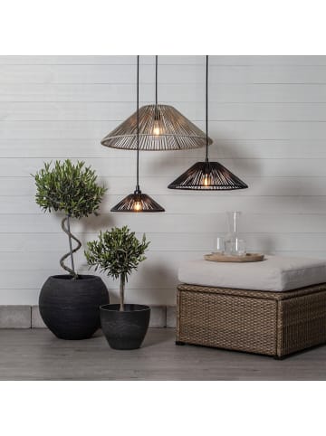 STAR Trading Outdoor Lampenschirm ,Vide' in Rattan-Optik, natur, groß