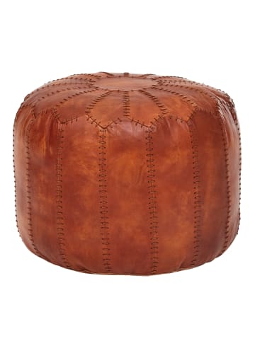 FineBuy Hocker und Sitzsäcke in Braun / Leder / 52x52x52