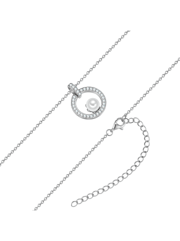 Rafaela Donata Kette aus Sterling Silber mit Zirkonia Muschelkernperle in silber