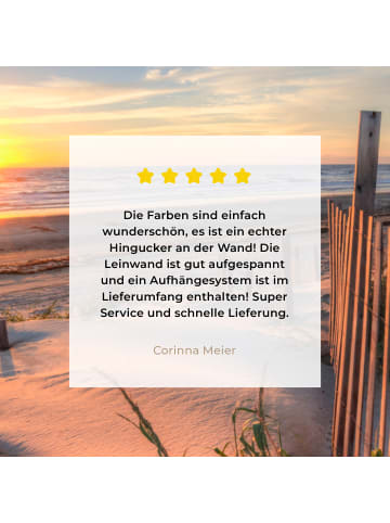 MuchoWow Leinwand bilder Sonnenuntergang Strand (BxH)