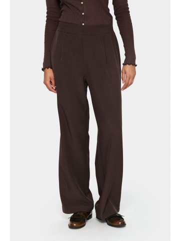 SAINT TROPEZ Casual Hose CelestSZ Gerade Passform in Dark Oak