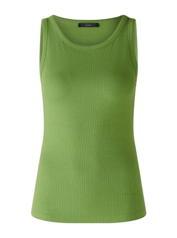 Oui Top FILIZ elastische Viskoserippe in green