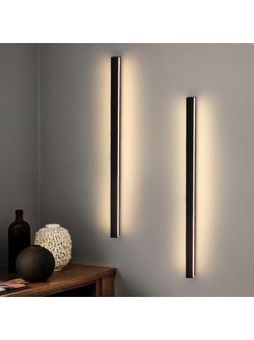 ZMH 2er-Set Wandleuchte LED in schwarz L 80CM 3000K warmweiß lange Hallampe 27W