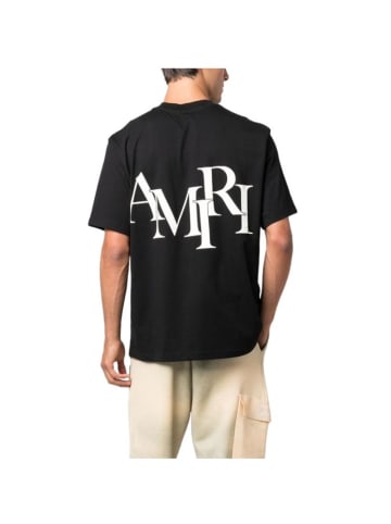 Amiri Logo Print T-Shirt Schwarz