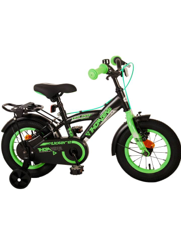 Volare Kinderfahrrad Thombike für Jungen 12 Zoll Kinderrad in Schwarz Grün 3 Jahre