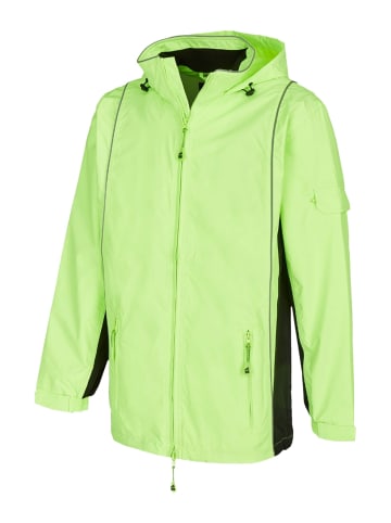 mh michael heinen Regenjacke in neongrün-schwarz