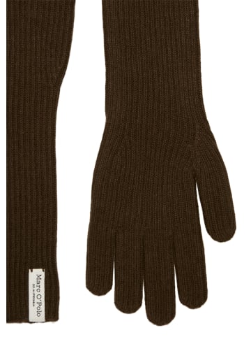 Marc O'Polo Lange Strickhandschuhe in Burnt Coffee