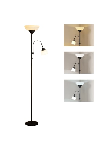 HOMCOM Stehlampe in Rustikal-Braun 43,5L x 26,5B x 169H cm