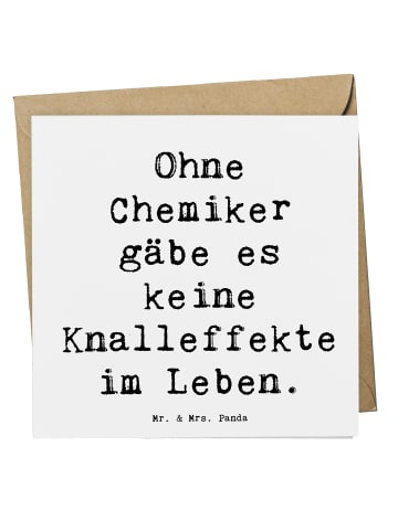 Mr. & Mrs. Panda Grußkarte Spruch Chemiker Knalleffekte mit Spruch in Weiß