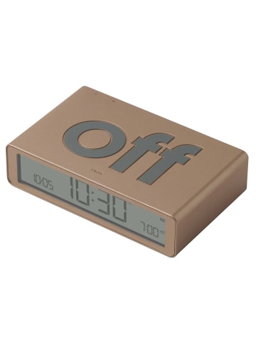 Lexon Digital-Wecker Flip Classic Goldfarben