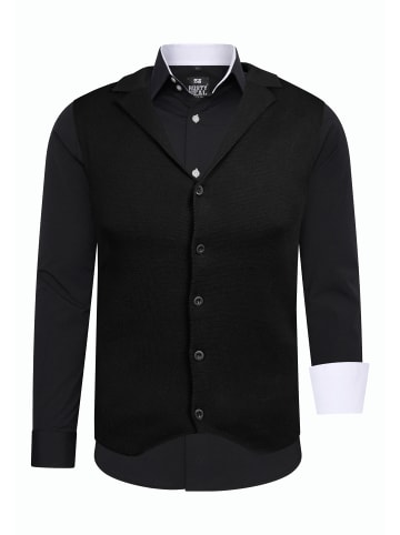 Rusty Neal Hemd mit Weste in Schwarz / Weiß
