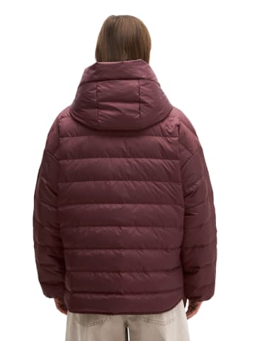 Marc O'Polo Daunen-Steppjacke mit Kapuze relaxed in Black Cherry
