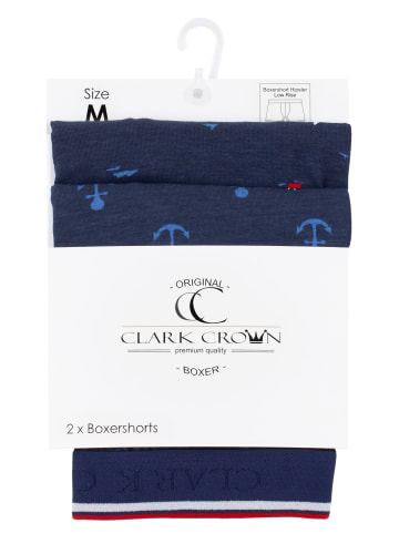 Clark Crown® Boxershorts 2er Pack Maritim in bunt