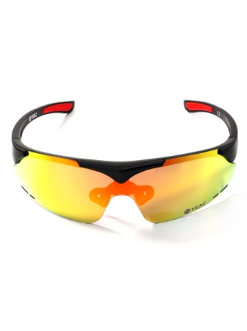 YEAZ SUNUP Set Magnet-Sport-Sonnenbrille in mattschwarz