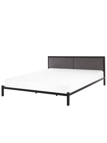 Beliani Doppelbett CLAMART in Schwarz/Grau - (W) 187 x (H) 85 x (L) 210 cm