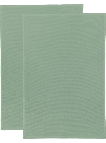 Erwin Müller Baumwolle Frottier-Geschirrtuch 2er-Pack in jade