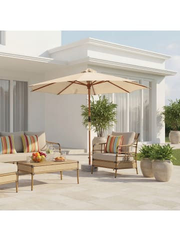 home24 Sonnenschirm Floriva in Beige