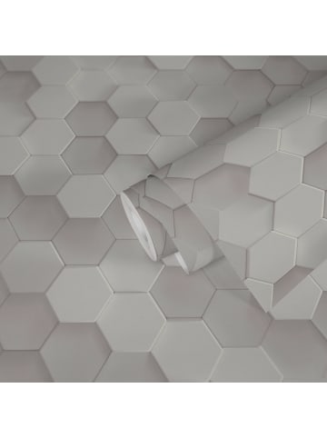 A.S. Création Tapete Hexa Dimension in Grau