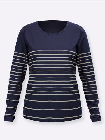 WITT WEIDEN Ringelshirt in marine-sand-geringelt