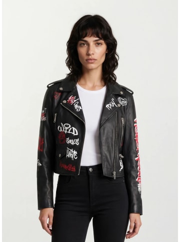 trueprodigy Lederjacke Noka in Schwarz