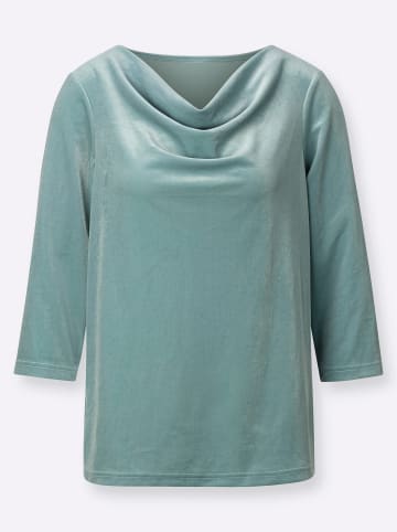 Sieh an! Wasserfallshirt in jade