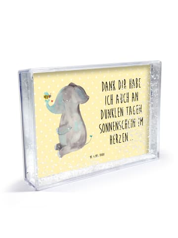 Mr. & Mrs. Panda Dekorahmen Elefant Biene mit Spruch in Gelb Pastell