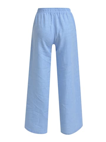 Milano Italy Wideleg Pants mit elastischem Bund und französischen Taschen in Light Blue