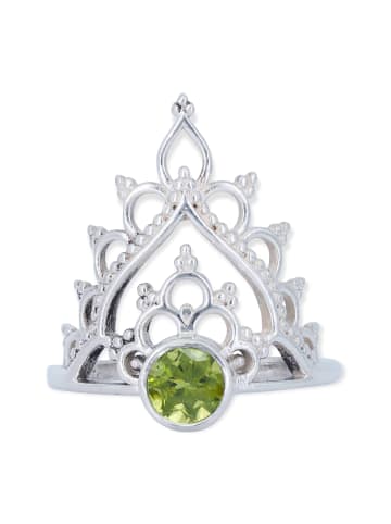 mantraroma 925er Silber - Ringe mit Peridot facettiert