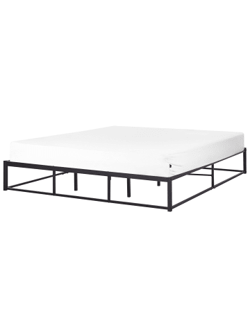 Beliani Doppelbett VIRY in Schwarz - (W) 186 x (H) 30 x (L) 206 cm