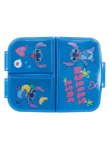 Lilo & Stitch Disney Lilo & Stitch Kinder Brotdose – Lunchbox mit 3 Fächern in Blau