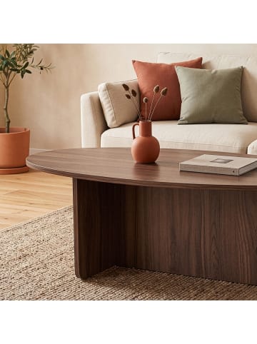 CALICOSY Couchtisch ANNA in Nussbaum - (W)120  x (H)40  x (L)65 cm