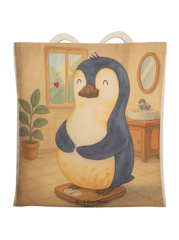 Mr. & Mrs. Panda Einkaufstasche Pinguin Diät Design ohne Spruch in Weiß