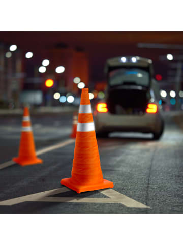 relaxdays 4 x Pylone in Orange - (B)29 x (H)70 x (T)29 cm