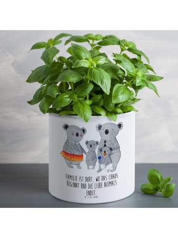 Mr. & Mrs. Panda XL Blumentopf Koala Familie mit Spruch in Weiß