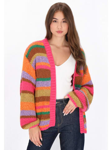 myMo Cardigan in pink multicolor
