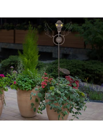 näve LED Solarleuchte "Vogel" in braun