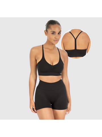 SMILODOX Sport BH Solid Scrunch Icon in Schwarz